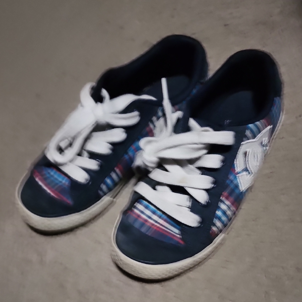 Kids Plaid Sneakers with White Laces